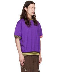 violettes T-Shirt mit einem Rundhalsausschnitt von Jacquemus