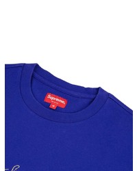 violettes T-Shirt mit einem Rundhalsausschnitt von Supreme