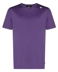 violettes T-Shirt mit einem Rundhalsausschnitt von Stone Island Shadow Project