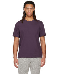 violettes T-Shirt mit einem Rundhalsausschnitt von Vince