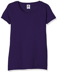 violettes T-shirt von Fruit of the Loom