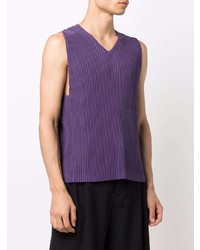 violettes Trägershirt von Homme Plissé Issey Miyake