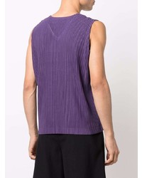 violettes Trägershirt von Homme Plissé Issey Miyake