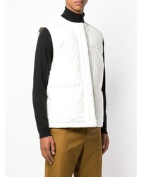 weiße ärmellose Jacke von Jil Sander