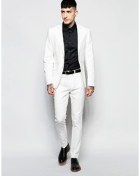 weiße Anzughose