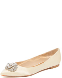 weiße Ballerinas von Badgley Mischka