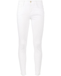 weiße enge Jeans aus Baumwolle von Frame