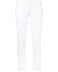 weiße enge Jeans aus Baumwolle von Paige