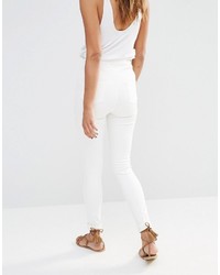 weiße enge Jeans aus Baumwolle von Missguided
