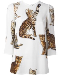 weiße bedruckte Bluse von Dolce & Gabbana