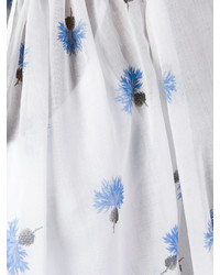weiße bedruckte Bluse von Alexander McQueen