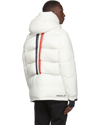 weiße bedruckte Daunenjacke von MONCLER GRENOBLE