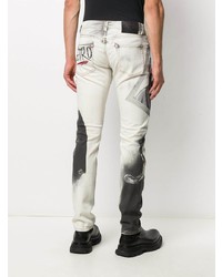 weiße bedruckte enge Jeans von Etro