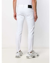 weiße bedruckte enge Jeans von DSQUARED2