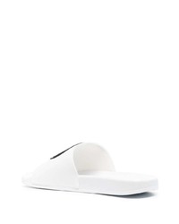 weiße bedruckte Gummi Sandalen von VERSACE JEANS COUTURE