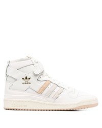 weiße bedruckte hohe Sneakers aus Leder von adidas