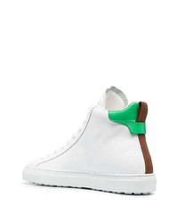 weiße bedruckte hohe Sneakers aus Leder von DSQUARED2