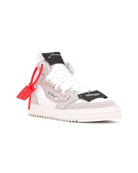 weiße bedruckte hohe Sneakers aus Leder von Off-White