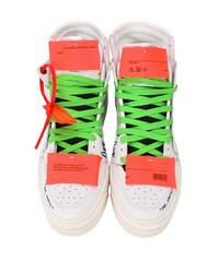 weiße bedruckte hohe Sneakers aus Leder von Off-White