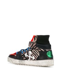 weiße bedruckte hohe Sneakers aus Leder von Off-White