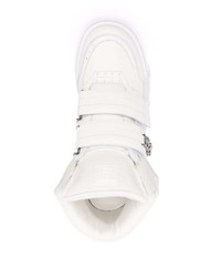 weiße bedruckte hohe Sneakers aus Leder von MCM
