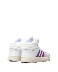 weiße bedruckte hohe Sneakers aus Segeltuch von adidas