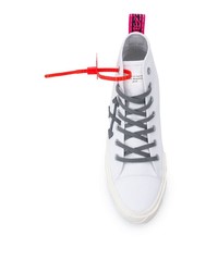 weiße bedruckte hohe Sneakers aus Segeltuch von Off-White