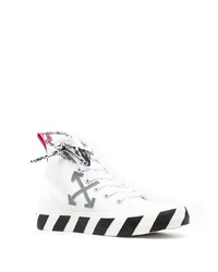 weiße bedruckte hohe Sneakers aus Segeltuch von Off-White