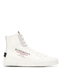 weiße bedruckte hohe Sneakers von Givenchy