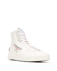 weiße bedruckte hohe Sneakers von Givenchy