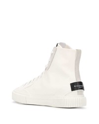 weiße bedruckte hohe Sneakers von Givenchy