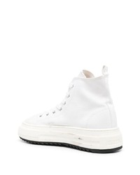 weiße bedruckte hohe Sneakers von DSQUARED2