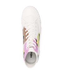 weiße bedruckte hohe Sneakers von Kenzo