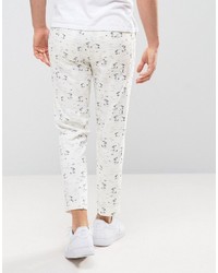 weiße bedruckte Hose von Asos