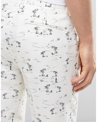 weiße bedruckte Hose von Asos