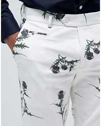 weiße bedruckte Hose von Asos