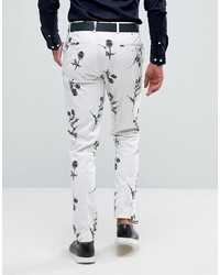 weiße bedruckte Hose von Asos