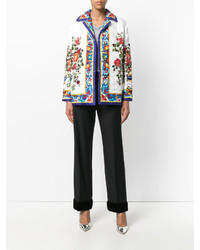weiße bedruckte Jacke von Dolce & Gabbana