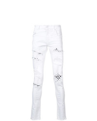 weiße bedruckte Jeans von Amiri