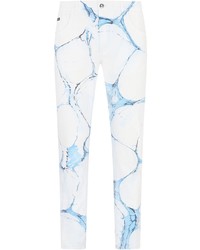 weiße bedruckte Jeans von Dolce & Gabbana