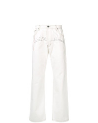 weiße bedruckte Jeans von Dust