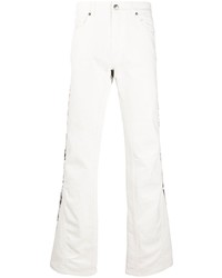 weiße bedruckte Jeans von Formy Studio