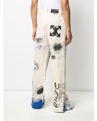 weiße bedruckte Jeans von Off-White