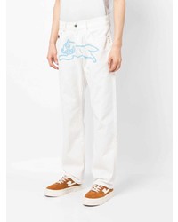 weiße bedruckte Jeans von Icecream