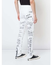 weiße bedruckte Jeans von Haculla