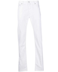 weiße bedruckte Jeans von Jacob Cohen