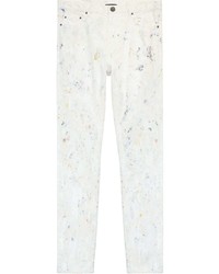 weiße bedruckte Jeans von John Elliott