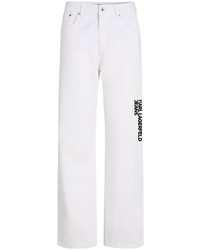 weiße bedruckte Jeans von KARL LAGERFELD JEANS