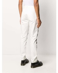 weiße bedruckte Jeans von Moschino