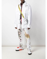 weiße bedruckte Jeans von Off-White